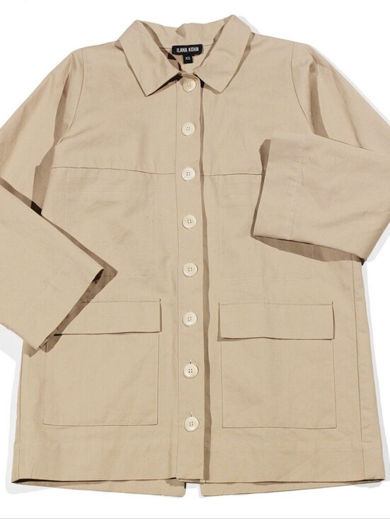 Ilana Kohn Jackets & Blazers - Ilana Kohn Mabel Jacket Natural Cotton Utility Button Front Size Small
